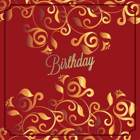 Happy Birthday card and background designのイラスト素材