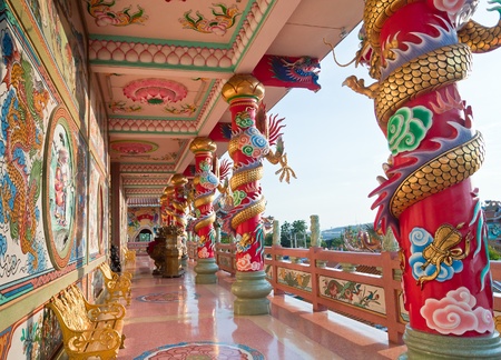 Beautiful dragon in Chinese Buddhist temple 
