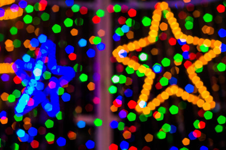 Bokeh light vintage background.の写真素材