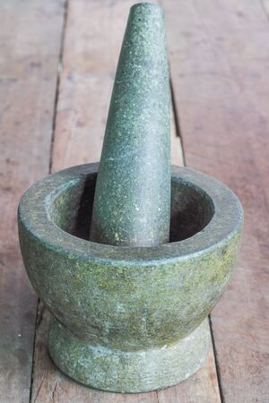 stone mortar : thai food cookingの写真素材