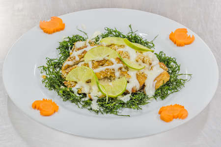 Thailand restaurant Lemon Chickenの写真素材