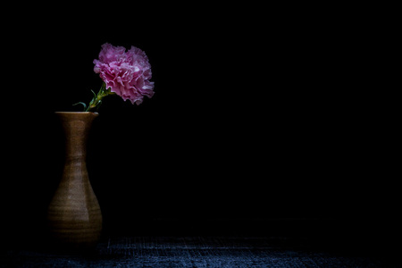 Still life vase with flowers Black background,flower background,beautiful flower,flowers Black background,の写真素材