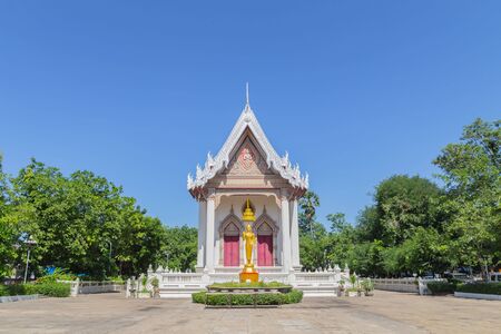 The beautiful marble temple in Nakhon Ratchasima.の写真素材