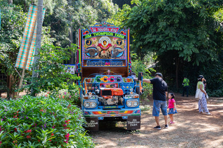At Jim Thompson Farm The Isan and villages are star attractions featuring unique houses in architecture and in pristine condition. at Nakornratchasima, Thailand - December 13, 2020のeditorial素材