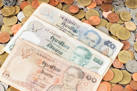 Cash on coins, currencyの写真素材