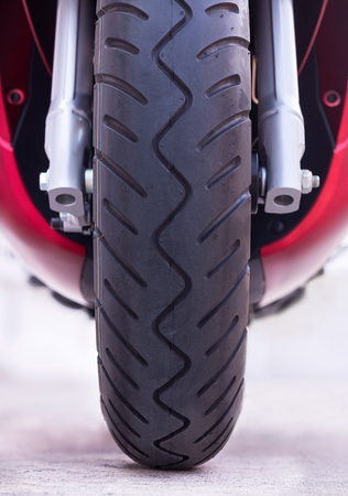 Wheel motorcycle on the road.の写真素材