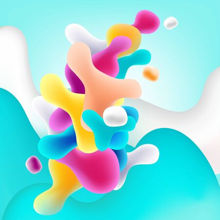 Fluid shape abstract background. liquid shapes.のイラスト素材