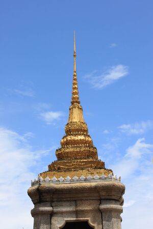 pagoda at grand palace in thailandの写真素材