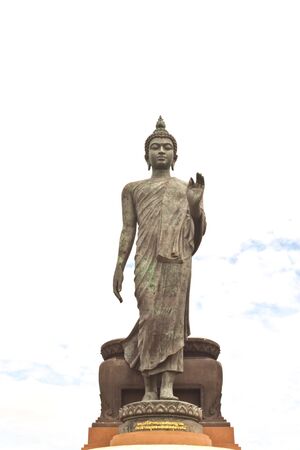 buddha image with beauty skyの写真素材