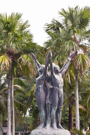 family image at the park in thailandの写真素材