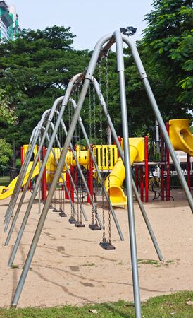 playground at park in thailandの写真素材
