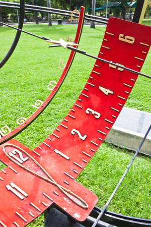 sundial at lumpini park in thailandの写真素材