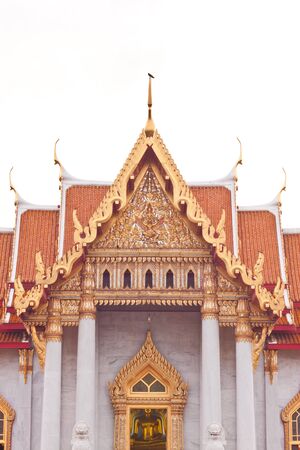 Marble church at wat benjamaborpit in Thailandの写真素材