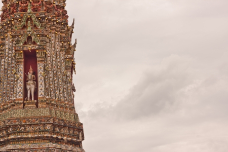 The beauty pagoda at wat arun in Thailandの写真素材