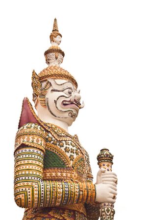 White Giant at Wat-Arun in Thailandの写真素材