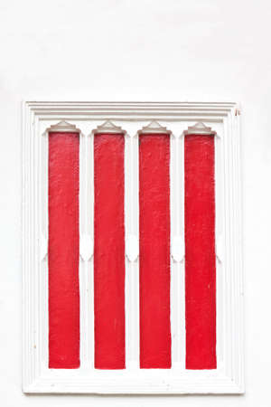 Close window at wat benjamaborpit in Thailandの写真素材