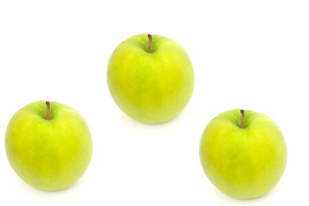 Apple on white paperの写真素材