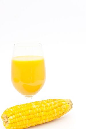 corn with corn juiceの写真素材