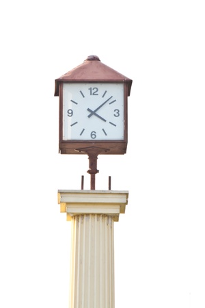 clock with white backgroundの写真素材