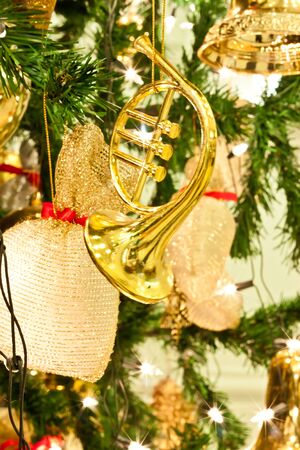 golden saxophoneの写真素材