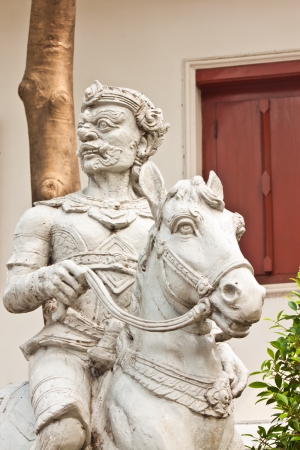 giant statue with his horseの写真素材
