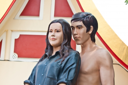 history statue in thailandの写真素材