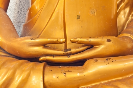 hand of Buddha statue in thailandの写真素材
