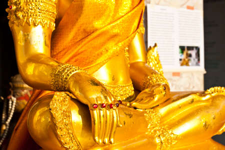 hand of buddha statue in thailandの写真素材