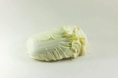 cabbage on white paperの写真素材