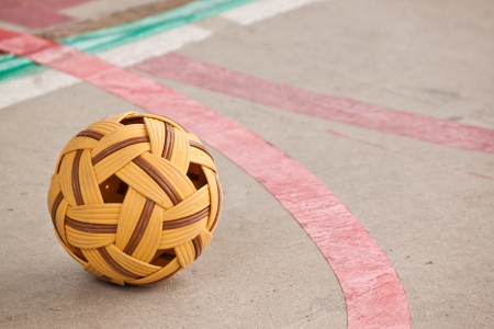 sapak takraw in thailandの写真素材