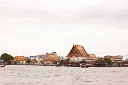 church in front of river in thailandのeditorial素材