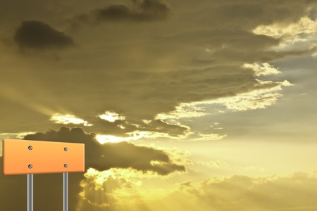 Golden light shining from the skyの写真素材