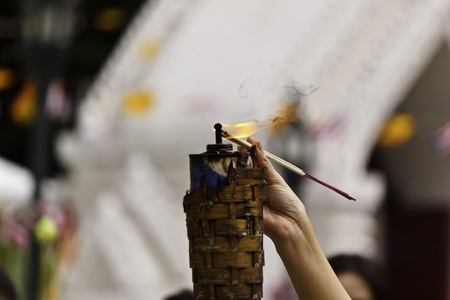 The light from the lampの写真素材