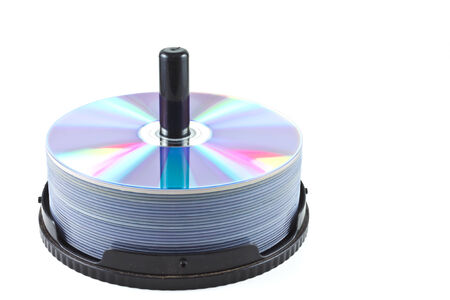 Disc on white paperの写真素材