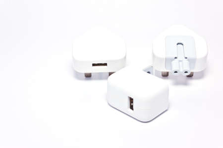 plug on white paper