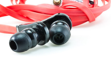 earphone on paperの写真素材