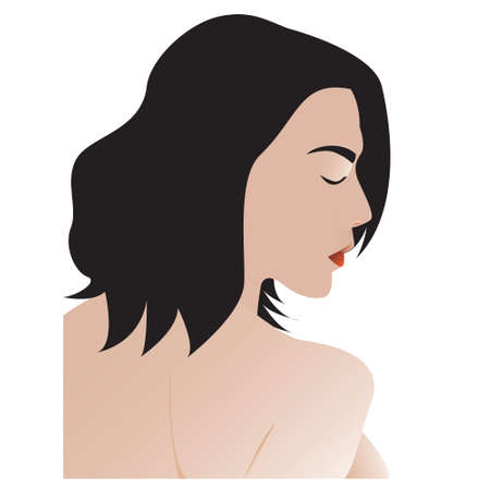 the lovely womanのイラスト素材