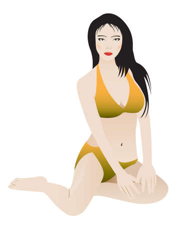 the lovely girl designのイラスト素材