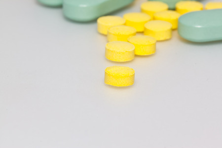 the medicine on paper backgroundの写真素材