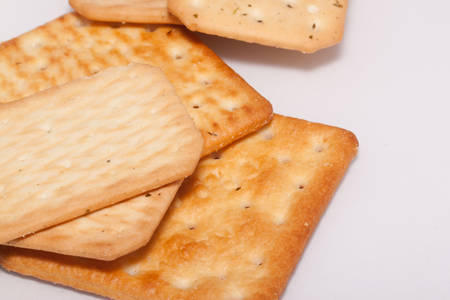 the bread on paper backgroundの写真素材