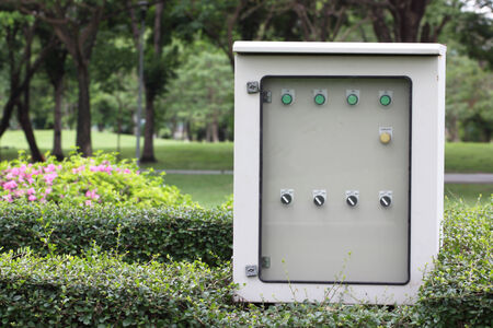 control box in garden