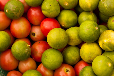 lemon and tomatoの写真素材