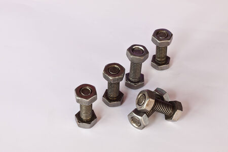 the screw on paper backgroundの写真素材