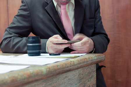 the business on workの写真素材