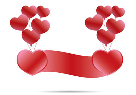 lovely heart vector designのイラスト素材