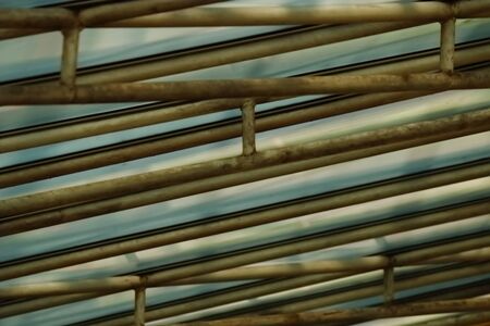 steel under roofの写真素材