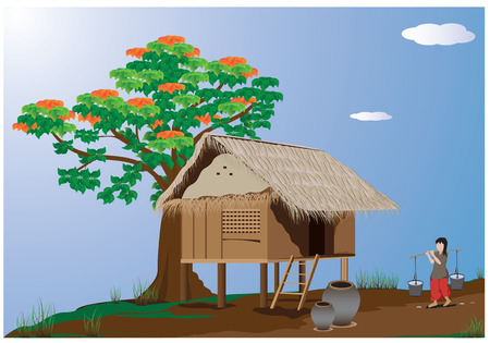 lifestyle countryside vector designのイラスト素材
