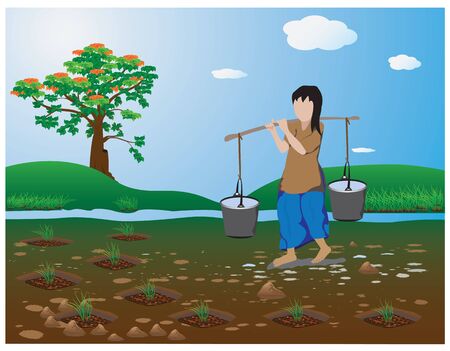 lifestyle countryside vector designのイラスト素材