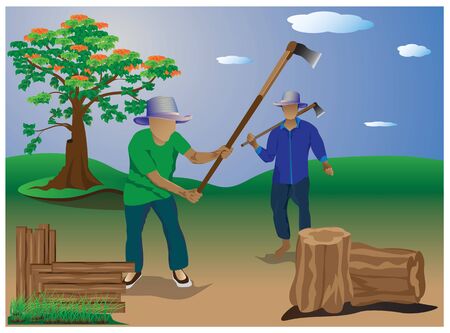 lifestyle countryside vector designのイラスト素材