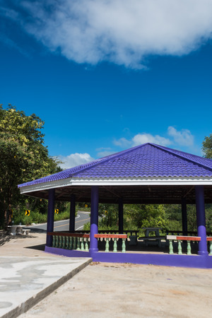 the pavilion on the mountain at province of Uthai Thani thailand,の写真素材